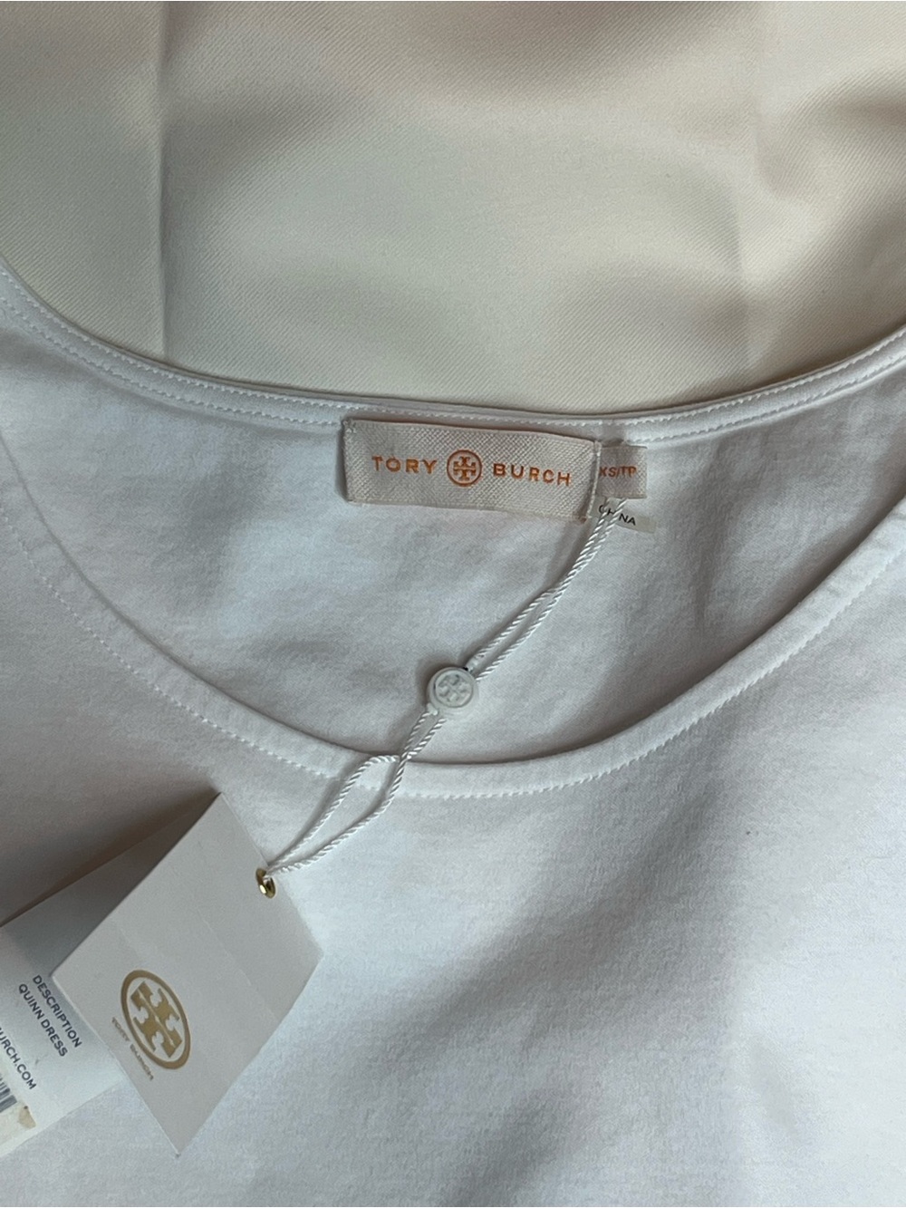 Tory Burch White Logo Crewneck Tee